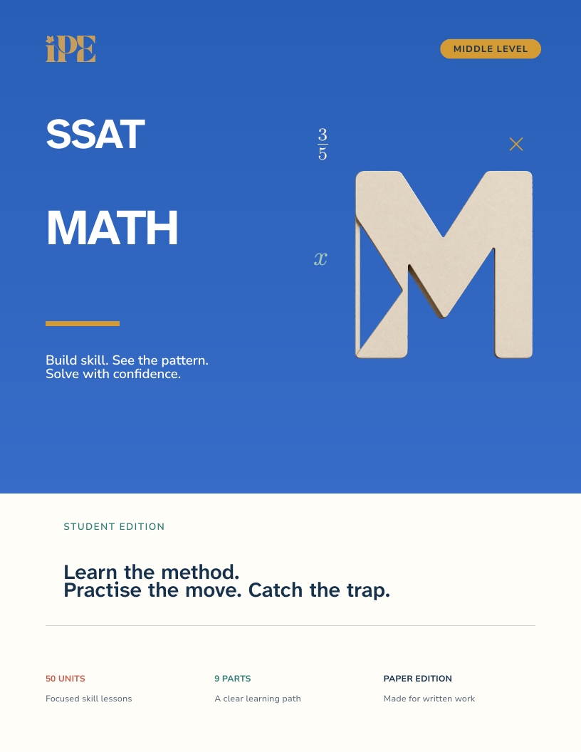 IPE SSAT Math, Middle Level