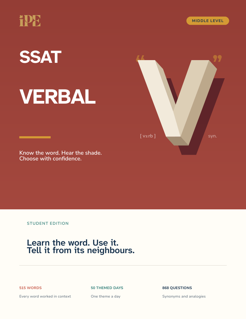 SSAT Verbal Mastery, Middle Level