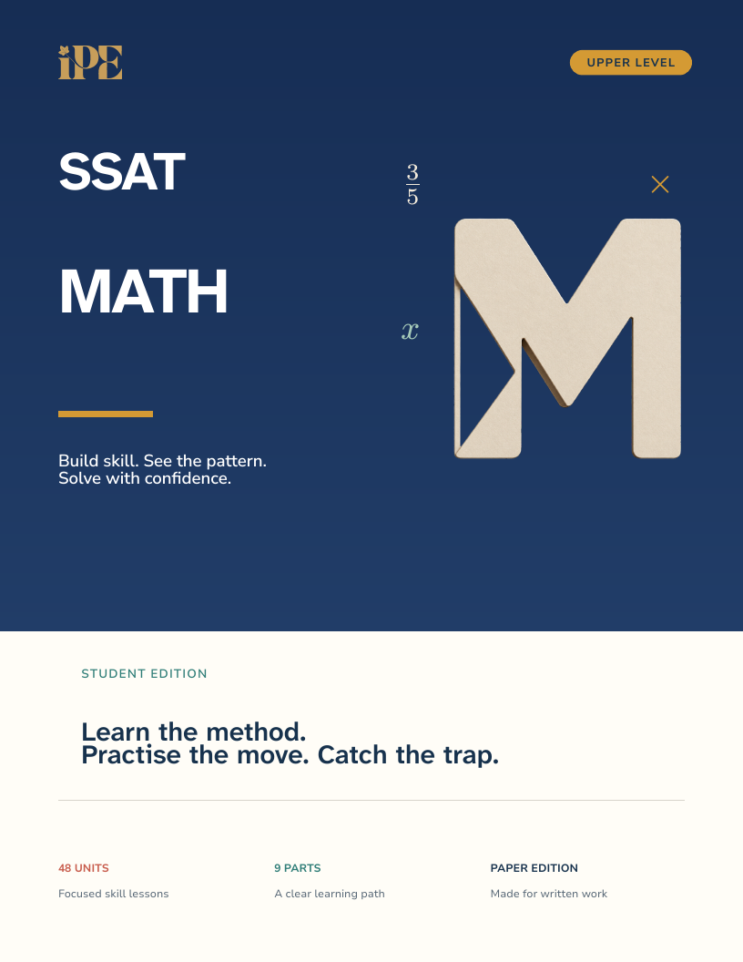 IPE SSAT Math, Upper Level